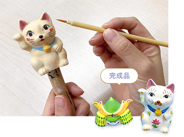 絵付け体験の様子